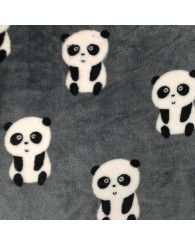 Doudou sieste (couverture de repos) PANDAS (gris)