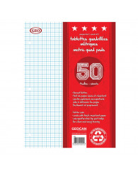 Tablettes de papier (quadrillé métrique) (emballage de 2) GEO (no G55)