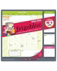 Calendrier mensuel magnétique FRIGOBLOC Blueline 2025-2026