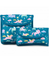 Pochette à collation et sandwich (ens. de 2) EXECO - LICORNE (no EX25500LC) 
