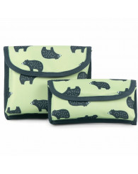 Pochette à collation et sandwich (ens. de 2) EXECO - OURS (no EX24500BE) 