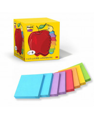 Feuillets autoadhésifs Post-it (3x3po.) POMME CUBE @560f. (no 654-8SSAP)