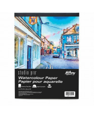Carnet -  papier pour aquarelle (50f./100pages) STUDIO PRO Hilroy (no 540045) (remplace le no 41-526)