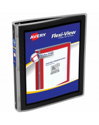 Relieur de présentation en poly givré FLEXI-VEW AVERY (5/8 po.)  NOIR (no 15767)