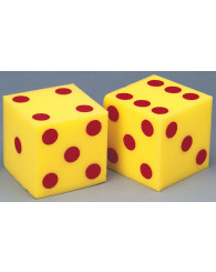 Ensemble de 2 cubes en mousse jaune (points)