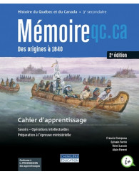 Mémoire.qc.ca - 2e cycle (3e secondaire) 2e édition - Cahier d'apprentissage - version imprimée + activités interactives - 1 an - ISBN 9782765071396