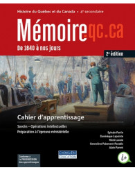 Mémoire.qc.ca - 2e cycle (4e secondaire) 2e édition - Cahier d'apprentissage - version imprimée + activités interactives - 1 an - ISBN 9782765071419
