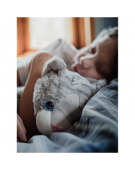Peluche lourde sensorielle réconfortante - PIXEL le chat couché 4 lbs - PELUCHES & COMPAGNIE