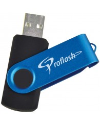 Clé USB Flip Flash qualité supérieure, avec couvercle pivotant intégré (coul. ass.) 8GB