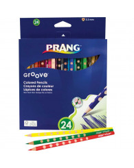 Crayons à colorier en bois (emballage de 24) PRANG GROOVE (no 28124)