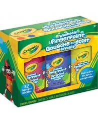 Ensemble de 3 bouteilles de peinture aux doigts, gouache lavable CRAYOLA (No 55-0355)