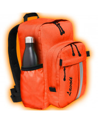 Sac à dos LAVOIE - Chic Choc (24 litres) ORANGE FLUO (avec poche pour la gourde d'eau)