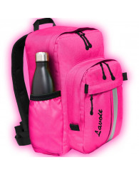 Sac à dos LAVOIE - Chic Choc (24 litres) ROSE FLUO (avec poche pour la gourde d'eau)