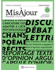 MisÀjour Français + Grammaire 5e secondaire - Cahier de savoirs, 2e éd. (Incluant la version numérique via l'accès enseignant) (no 225034///4634) - ISBN 9782765541165