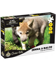 Casse-tête 300 pièces - Un zoo pas comme les autres - Jenna & Balto - loup gris d'Amérique - Gladius