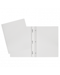 Duo-tang (3 attaches) en carton laminé LG BLANC (34000-WH)