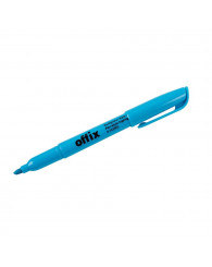Surligneur style stylo, pointe biseauté Offix - BLEU