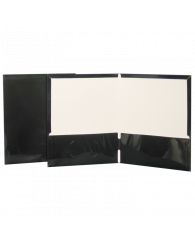 Port-folio (avec 2 pochettes intérieures) en carton laminé GÉO - NOIR (34400BK)