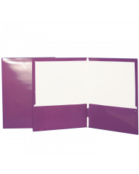 Port-folio (avec 2 pochettes intérieures) en carton laminé GÉO - MAUVE (34400PE) (n'est pas disponible en vinyle)