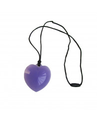 Mâchouille - pendentif COEUR (mauve) 