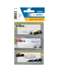 Étiquettes d'identification autocollantes @9 (Voitures de course) HERMA (no H5577)