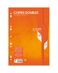 Copies doubles (perforées) 21x29,7cm - (120 pages/60 feuilles) Séyès 70g (5613C)