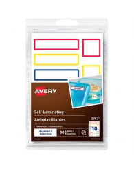 Étiquettes autoplastifiantes (emballage de 30) (couleurs primaires) AVERY (no 2362)