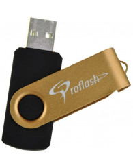 Clé USB Flip Flash, qualité supérieure, avec couvercle pivotant intégré PROFLASH (coul. ass.) 64GB