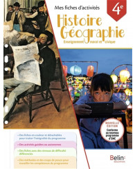 Histoire-Géographie-EMC, 4e - Mes fiches d'activités, Belin (Éd. 2025) - ISBN 9791035842123