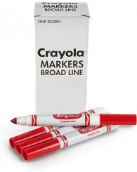 Marqueur ultra-lavable à pointe conique (no 79124) CRAYOLA - ROUGE (à l'unité)