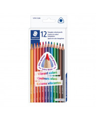 Crayons à colorier triangulaire ergonomique (emballage de 12) STAEDTLER (no 1278-C12A6)
