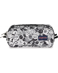 Étui à crayons JANSPORT (LARGE ACCESSORY POUCH) - gribouilles circulaires noires et blanches