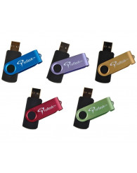 Clé USB Flip Flash qualité supérieure, avec couvercle pivotant intégré PROFLASH (coul. ass.) 8GB