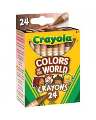Crayons de cire COLORS OF THE WORLD (emballage de 24) CRAYOLA (no 52-1733)