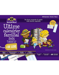 Tableau/Calendrier familial de frigo MotherWord® DELUXE (2024-2025) (18x13.5po.)/(45.7x34.2cm) français