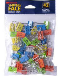 Pince-notes repliables couleurs VISAGES SOURIANTS (emballage de 42) (3/4 po.)  