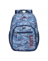 Sac à dos ROOTS - motif bleu camouflage (Jusqu'à épuisement des stocks!)