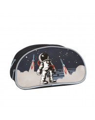 Étui à crayons DEMI-LUNE, 2 fermetures éclairs, 2 compartiments Louis Garneau (ASTRONAUTE) 