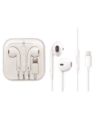 Écouteurs universels blancs  (connecteur Lightning) (audio AVEC MICRO) (sous forme de boutons à insérer dans l'oreille) CE-IP-975 PROFLASH (*incluant 0,60$ d'écofrais)
