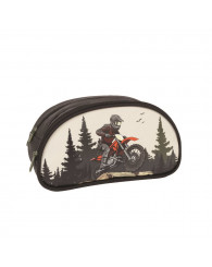 Étui à crayons DEMI-LUNE, 2 fermetures éclairs, 2 compartiments Louis Garneau (MOTOCROSS) 