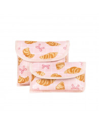 Pochette à collation et sandwich (ens. de 2) EXECO - croissants (no EX26500CR)