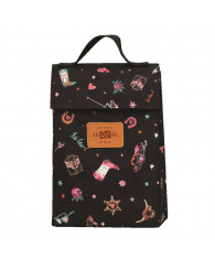 Sac à lunch triangle nanö (COUNTRY) noir et rose