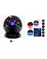 Lampe sensorielle 2-en-1 veilleuse/projecteur d'étoiles GALAXY 