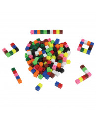 500 cubes imbricables de 1 cm dans un contenant de plastique refermable (centicubes/réglettes) - coul. ass. (no 48179) - Si manufacturing