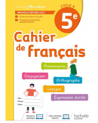 Fleurs d'encre 5e, Cahier de français, cycle 4, Hachette 2022 - ISBN 9782017066903