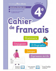 Fleurs d'encre 4e, Cahier de français, cycle 4, Hachette 2022 - ISBN 9782017066910