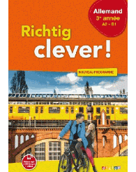 Richtig clever 3e année, A2/B1, allemand, livre, Didier 2017 - ISBN 9782278087952