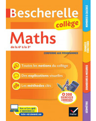Bescherelle : Collège (Maths) de la 6e à la 3e - éd.2022 -  ISBN 9782401084551 (non remboursable!) 
