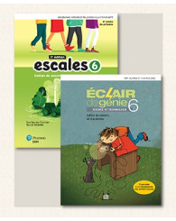 Combo Escales 6, 2e éd. mise à jour et Éclair de génie 6 - Cahiers + Ens. num. - ISBN 9782766108732 (anc.code 9782766100842)
