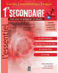 L'essentiel - secondaire 1 - français/mathématique/anglais - ISBN 9782896429608